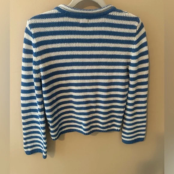Cotton Shrunken Crewneck Pullover
Sweater - A New Day™ Blue/White Striped
XS - Picture 4 of 6